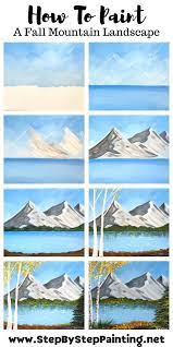 This lesson is the perfect mix of brevity and informative demonstration. How To Paint A Fall Landscape Step By Step Painting Nature Art Painting Mountain Painting Acrylic Diy Canvas Art Painting