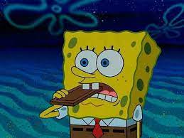 Spongebob Eating A Chocolate Bar Spongebob Chocolate Spongebob Funny Spongebob Images