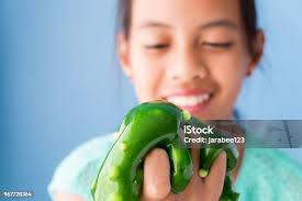 Colorful Of Homemade Toy Called Slime Kids Having Fun And Being Creative By  Science Experiment Stock Photo