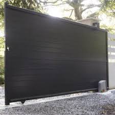 Portail Coulissant En Aluminium Jena L 350 X H 170 Cm Leroy Merlin Portail Coulissant Portail Porte Moderne