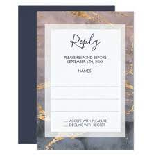 Elegant Watercolor Gold Wedding Reply Cards Zazzle Com Wedding Reply Cards Reply Cards Invitation Card Design