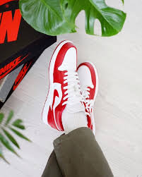 Air Jordan 1 Low Gym Red White Women Shoes Sneakers Jordans Men Casual Fashion Style In 2020 Air Jordans Air Jordans Retro Jordans