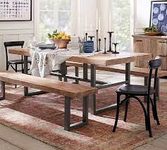 Griffin Reclaimed Wood Fixed Dining Table Reclaimed Dusty Safari Dining Table With Bench Dining Room Design Dining Room Remodel