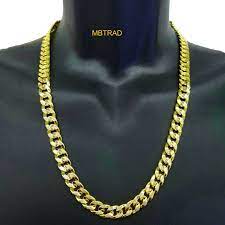 5% coupon applied at checkout save 5% with coupon (some sizes/colors) Mens 14k Gold Plated 24 Inch 8mm Hip Hop Cuban Link Chain Necklace Ebay