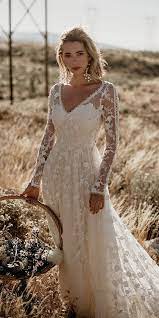 30 Boho Wedding Dresses Of Your Dream Bohemian Wedding Dress Lace Romantic Bohemian Wedding Dresses Wedding Dress Long Sleeve