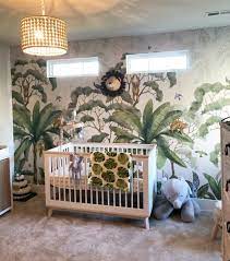 Jungle Wallpaper Mural In 2021 Baby Nursery Decor Baby Boy Room Nursery Nursery Baby Room
