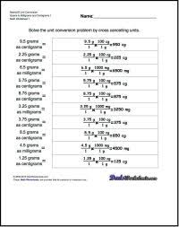 Weight And Volume Charts Math Activity 5 Answers