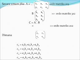 Rumus Perkalian Matriks 2x2 Dengan 3x2 Matematika Dasar