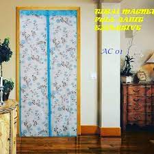 Tirai pintu magnet bisa dicuci dan disimpan kembali. Jual Tirai Pintu Magnet Exclusive Khusus Ruangan Ac Biru Bunga Berkualitas Elevenia