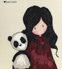 Cross Stitch Kit Gorjuss Panda Girl Bothy Threads