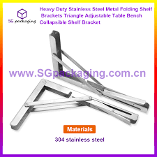 They feature no welds for added strength and have a removable gusset design instead. China Heavy Duty Stainless Steel Metal Folding Shelf Brackets Triangle Adjustable Table Bench Collapsible Shelf Bracket China Folding Bracket Folding Bracket Stainless Steel