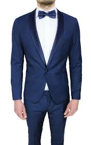 Ordine predefinito prezzo più basso prezzo più alto novità. Abito Uomo Diamond Raso Blu Scuro Completo Slim Fit Smoking Elegante Cerimonia