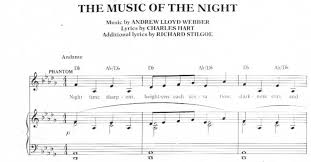 Phantom opera free sheet music. Phantom Of The Opera Music Of The Night Pdf Docdroid