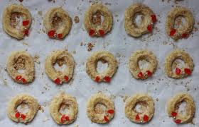 Dip the balls in egg white, then roll them in the chopped walnuts. Christmas Cookie Palooza Almond Wreath Butter Cookies Writes4foodwrites4food