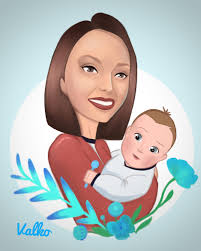 I drew a caricature of my lil sister and family