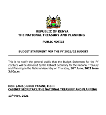 The budget is the first one to be presented as paperless due to ongoing. The National Treasury And Planning On Twitter Public Notices Budget Statement For The Fy 2021 22 Budget Https T Co Lmupdrmdap Twitter