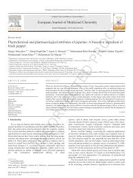 Pdf Phytochemical And Pharmacological Attributes Of Piperine A Bioactive Ingredient Of Black Pepper