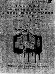 A Community Guide For Designing and Implementing a Household Hazardous  Waste Education and Collection Program