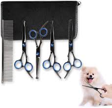 If your intention is to trim your dog's fur yourself to maintain a basic cut, all you'll need is a few good pairs of scissors and a metal dog comb: Dog Grooming Scissors Kit Stainless Steel Fast Cut Pet Grooming Scissors Set Safety Round Tip Thinning Straight Curved Shear With Grooming Comb For Cutting Hair Of Dog Cat Or Other Pet Buy