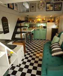 Black And White Theme House Exterior Retro Garage House By Southwest Tiny Homes Tiny Living Tiny House Kitchen Retro Home Home Decor