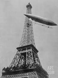 Airship No 5 Of French Inventor And Fashion Plate Alberto Santos Dumont Reaching The Eiffel Tower Premium Photographic Print At Eiffel Tower Tour Eiffel Tower