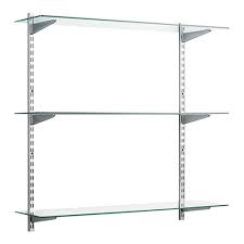 The glass shelf has a timeless appeal that complements most bathroom decors naturally. Chrome Glass Adjustable Shelving Uprights 3 X Shelves 6 X Brackets