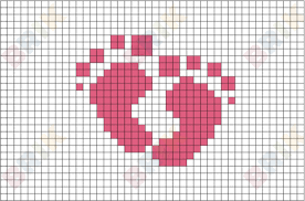 Footprints Pixel Art Baby Cross Stitch Patterns Cross Stitch Maker Cross Stitch Fonts