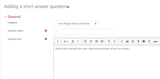 Quiz dalam moodle memiliki banyak tipe soal salah satunya adalah jawaban singkat atau short answer. Membuat Ujian Online Di Moodle Knowledge Base Jagoan Hosting Indonesia