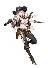 Anime Anime Girls Women Cowgirl White Background Simple Background Revolver  Hat Long Hair Women With Wallpaper - Resolution:1920x2729 - ID:1274694 -  wallha.com