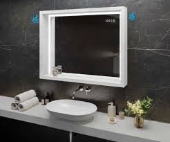 Chez jysk canada vous trouverez des meubles de salle de bain: Miroir Avec Led Illumination Salle De Bain Avec Cadre Et Etagere Woodenframe Artforma