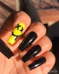 Halloweenacrylicnails Coffin Nails Designs Edgy Nails Fire Nails