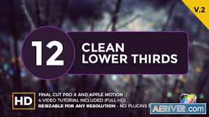 Simple & effective transitions for your video. Videohive Clean Lower Thirds For Final Cut Pro X 20148190 Free