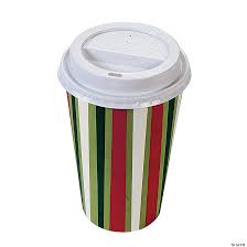 Product title 100 pack 12 oz. Bright Christmas Coffee Cups With Lids 12 Pc