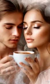 I love the smell of coffee in the morning, but I love you even more,,  You're the goddess of my existence.💖☕