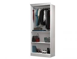 Product titlediy 20 cube clothing wardrobe closet portable wardrobe cabinet storage organizer, hanging&stroage w/doors for clothing/book/toy/bag, black/white. Versatile 36 Closet Organizer Bestar