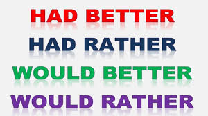 It would be better if we didn't change our plans. Had Better Had Rather Would Better à¦à¦¬ Would Rather à¦à¦° à¦¬ à¦¯à¦¬à¦¹ à¦° Youtube
