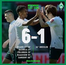Fc köln 1, sv werder bremen 0. Werder Bremen 6 1 Fc Koln Full Highlight Video Bundesliga