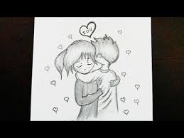 How To Draw A Couple Hugging Step By Step Cute Couple Drawing Pencil Drawing Easy Youtube In 2020 Cute Couple Drawings Pencil Drawings Easy Art Drawings Simple