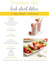 5 Day Mini Cleanse With Shaklee 180 Healthy Cleanse Detox Cleanse Diet Shaklee 180