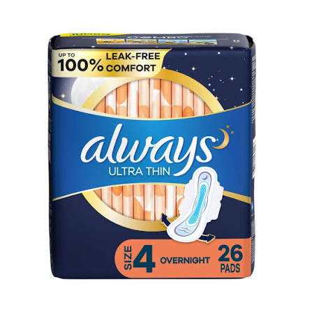 Always Ultra Thin Size 2 Long Super with Flexi-Wings Pads 32 ct Pack