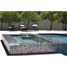 Pewter Smoke Blend 1 X 1 Poured Series Glass Tile Blend By Artistry In Mosaics Gp82323k3 Blue Pool Houses Swimming Pools Backyard Swimming Pool Lights