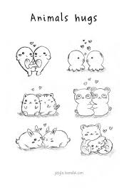 The step by step tutorial will surely be a big help for you. I Just Really Wanna Hug You Animal Hugs Animal Doodles Cute Hug