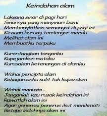 Allah telah mencipta alam ini seimbang untuk kemakmuran munusia. Contoh Puisi Keindahan Alam Guru Paud