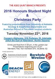 Our christmas party nights will be fun funniest in town and will include a drink on arrival, a 3 course meal, comedy. Aseg Sa Nt 2016 Honours Student Night And Christmas Party Australian Society Of Exploration Geophysicists