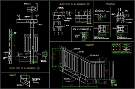 Commerciali > negozi > arredi dwg > indice dwg: Security Steel Stairway With Construction Details Dwg Detail For Autocad Designs Cad