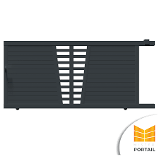 Certains modèles de nos collections ont la possibilité d'avoir une peinture bi couleur, alors pourquoi portail coulissant blanc en aluminium lame 220 flat. Portail Alu Coulissant Droit Et Semi Ajoure Iris Misterportail