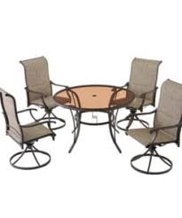 4 pieces outdoor patio furniture sets rattan chair wicker conversation sofa set patio chair garden furniture set for backyard lawn porch poolside balcony with coffee table,brown. Hampton Bay Riverbrook Espresso Brown 5 Piece Steel Outdoor Patio Set Best Outdoor Store In The Region