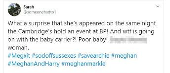 I had did this a few weeks ago with the original by sam & dave, but it was partially blocked. Twitter Encourages Meghan Markle To Get Advice From The Nanny On How To Use A Baby Carrier Daily Mail Online