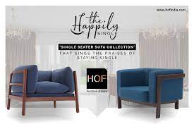 Made from sheesham and acacia wood, the sofa is durable and strong. Mingle With The Happily Single Seater Sofa Hof India