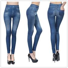 New Genie Slim Jeggings Sz S M L Xl 2x 3x Women Denim Blue